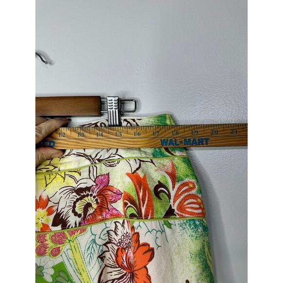 Rare vtg 90s April Cornell cotton lined floral side zip maxi skirt XL 36”x31” - Picture 3 of 7